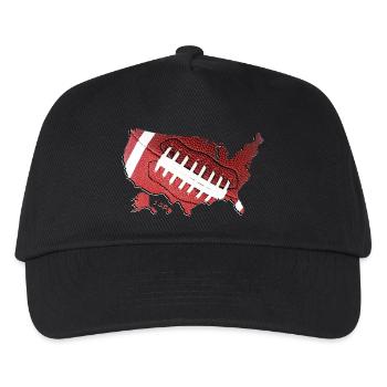 United States | real football | Map - Kids’ Baseball Cap - black - Front