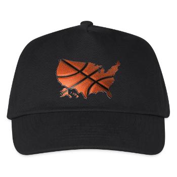 United States | real basketball | Map - Kids’ Baseball Cap - black - Front