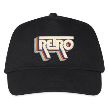 Retro Style - Kids’ Baseball Cap - black - Front