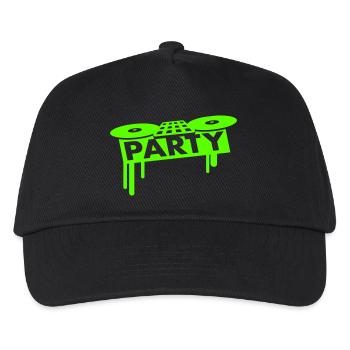 Mixer Party Spray DJ Vinyl Record Music - Kids’ Baseball Cap - black - Front