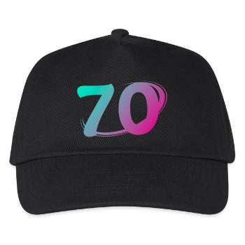 Number 70 multicolor - Kids’ Baseball Cap - black - Front