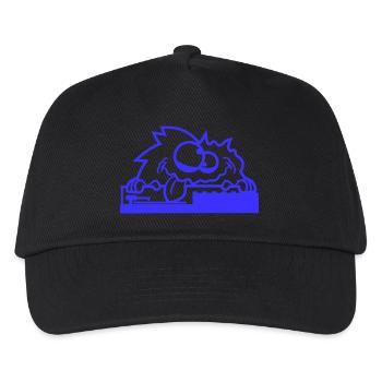 Haariges DJ Monster Horror Halloween Mischpult Fun - Kinder Basecap - Schwarz - Vorne