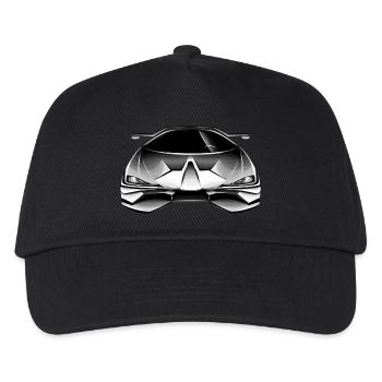 Auto schwarz weiß - Kinder Basecap - Schwarz - Vorne