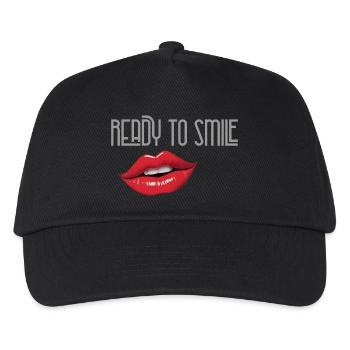 ready to smile - Kids’ Baseball Cap - black - Front