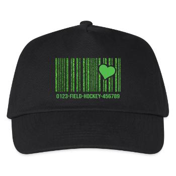 Hockey Kunstrasen-love Feldhockey Hockeysport - Kinder Basecap - Schwarz - Vorne
