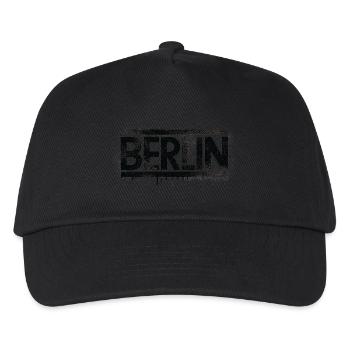 Berlin Grunge Design Alexanderplatz Berlin Bear - Kids’ Baseball Cap - black - Front