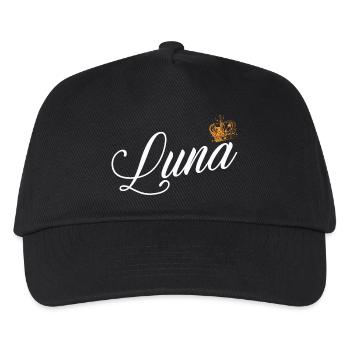 Luna Custom Name für Frauen Kinder Kleinkinder - Luna - Kinder Basecap - Schwarz - Vorne