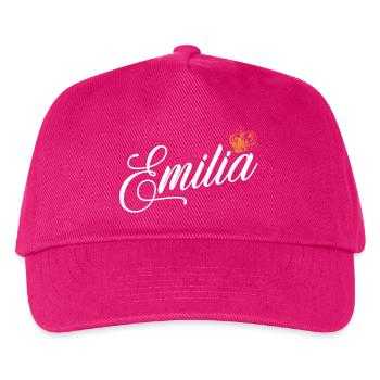 Emilia Custom Name für Frauen Kinder Kleinkinder - - Kinder Basecap - Fuchsia - Vorne