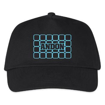 male name Andon - Kids’ Baseball Cap - black - Front