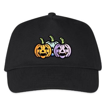 Kürbis Halloween Witzig - Kinder Basecap - Schwarz - Vorne