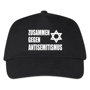 zusammen gegen antisemitismus - Kinder Basecap - Schwarz - Vorne