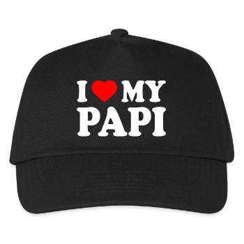 I love my papi - Kinder Basecap - Schwarz - Vorne