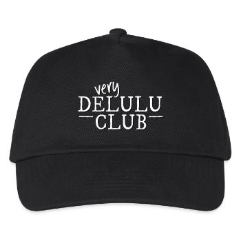 Very Delulu Club! Trendy Delusional Wahnhaft Fun - Kinder Basecap - Schwarz - Vorne