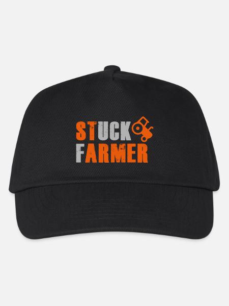 STUCK FARMER DARK - Kids’ Baseball Cap - black
