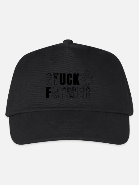 STUCK FARMER OUTLINE BLACK - Kids’ Baseball Cap - black