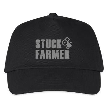 STUCK FARMER DARK GREY - Kids’ Baseball Cap - black - Front