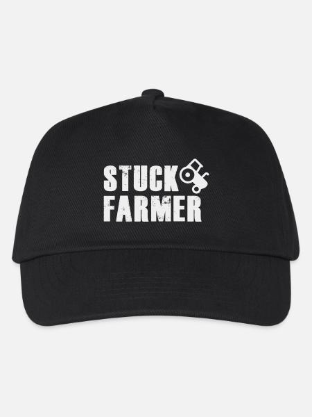 STUCK FARMER LIGHT GREY - Kids’ Baseball Cap - black