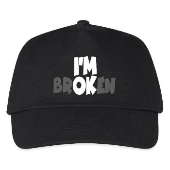 I AM BROKEN - Kids’ Baseball Cap - black - Front