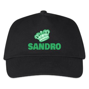 Vorname Sandro - Kinder Basecap - Schwarz - Vorne