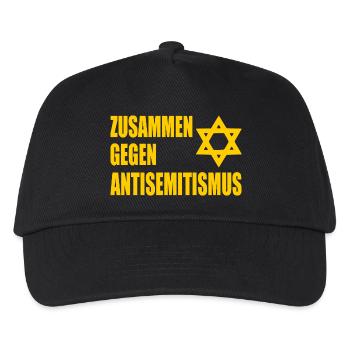 zusammen gegen antisemitismus - Kinder Basecap - Schwarz - Vorne