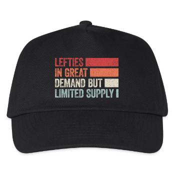 Proud of left-handers - Kids’ Baseball Cap - black - Front