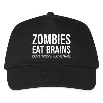 Zombies fressen Gehirne - Kinder Basecap - Schwarz - Vorne