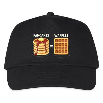 Pfannkuchen und Waffeln - Kinder Basecap - Schwarz - Vorne