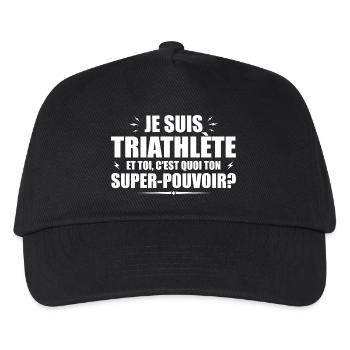 I'm a triathlete. What's your superpower? - Kids’ Baseball Cap - black - Front