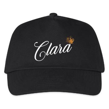 Clara Custom Name für Frauen Kinder Kleinkinder - Clara - Kinder Basecap - Schwarz - Vorne