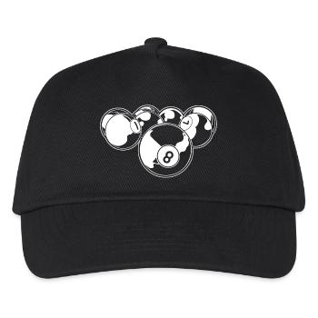 Billard à 8 boules - Casquette de baseball Enfant - noir - Devant