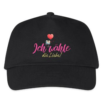 Ich wähle die Liebe! - Kinder Basecap - Schwarz - Vorne