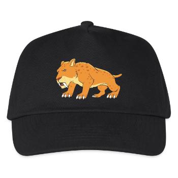 Tigre à dents de sabre - Casquette de baseball Enfant - noir - Devant