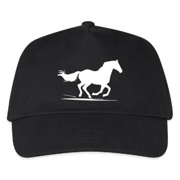Galloping Horse - Kids’ Baseball Cap - black - Front