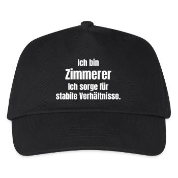 Zimmerer - Kinder Basecap - Schwarz - Vorne