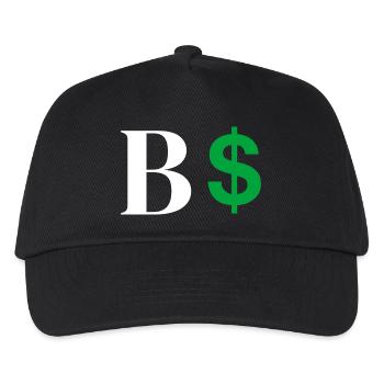 Buchstabe b Dollar - Kinder Basecap - Schwarz - Vorne
