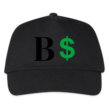 Buchstabe b Dollar - Kinder Basecap - Schwarz - Vorne