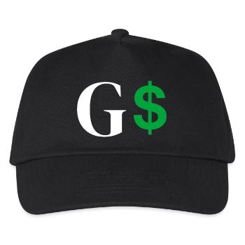 Buchstabe g Dollar - Kinder Basecap - Schwarz - Vorne