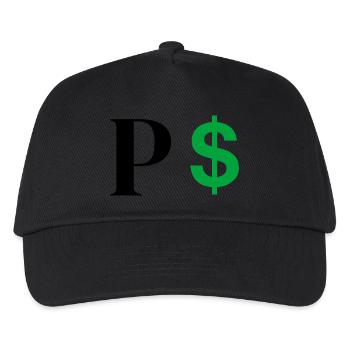 Buchstabe p Dollar - Kinder Basecap - Schwarz - Vorne