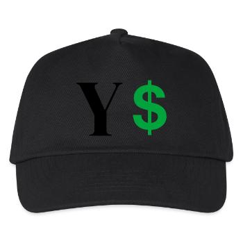 Letter y dollar - Kids’ Baseball Cap - black - Front