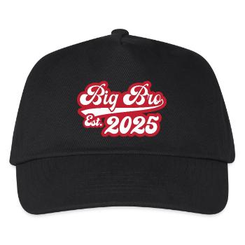 Big Bro Est 2025 - Kids’ Baseball Cap - black - Front