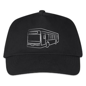 Bus Line Drawing - Kids’ Baseball Cap - black - Front