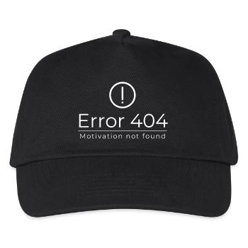 Fehler 404 - Motivation nicht gefunden - Kinder Basecap - Schwarz - Vorne