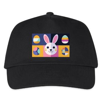 Osterhase No.12 - Kinder Basecap - Schwarz - Vorne