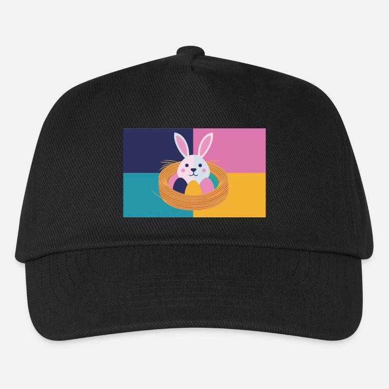 Osterhase No.05 - Kinder Basecap - Schwarz