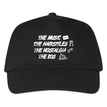 Musique Coiffures Nostalgie des années 80 - Casquette de baseball Enfant - noir - Devant
