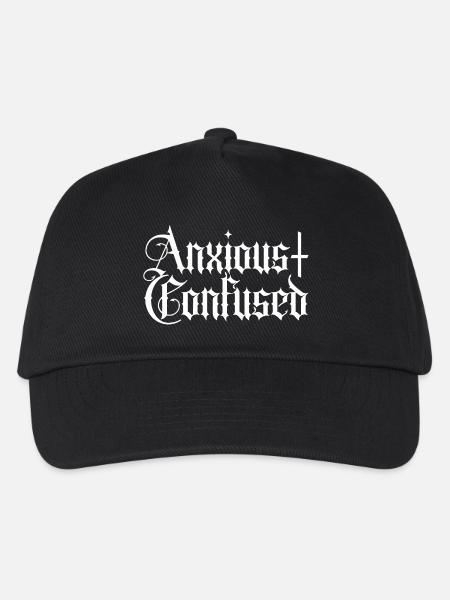 Anxious & Confused - Kinder Basecap - Schwarz