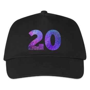 Galaxie Nummer 20 - Kinder Basecap - Schwarz - Vorne