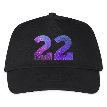 Galaxie Nummer 22 - Kinder Basecap - Schwarz - Vorne