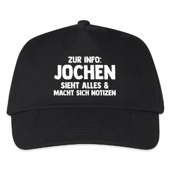 Jochen - Kinder Basecap - Schwarz - Vorne