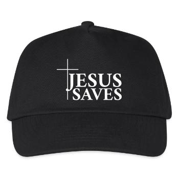 Jesus Rettet - Kinder Basecap - Schwarz - Vorne